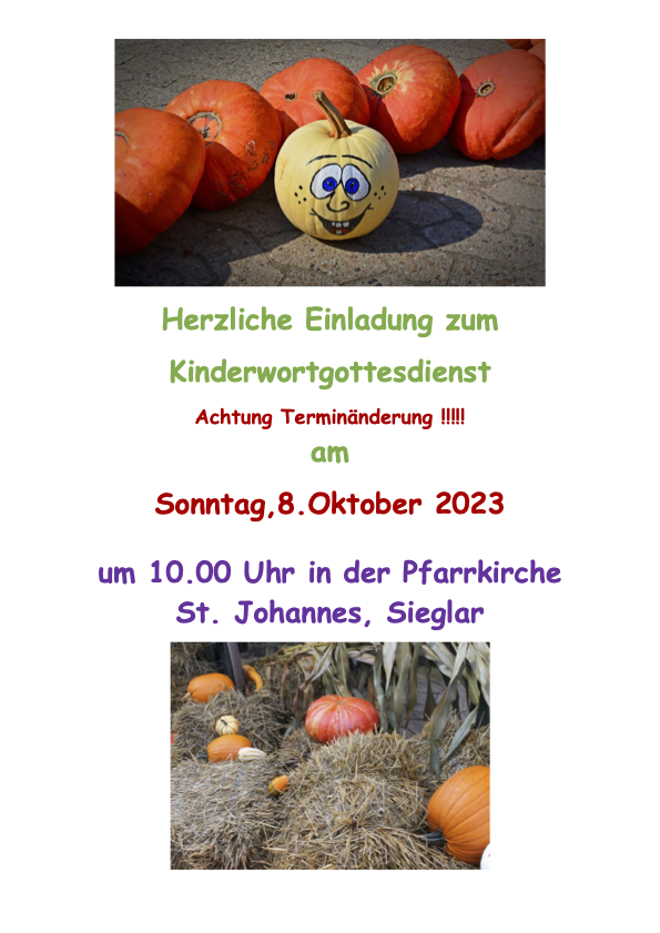 2023-10-08 Kinderwortgottesdienst Sieglar (c) Katholische Kirchengemeinden in Troisdorf