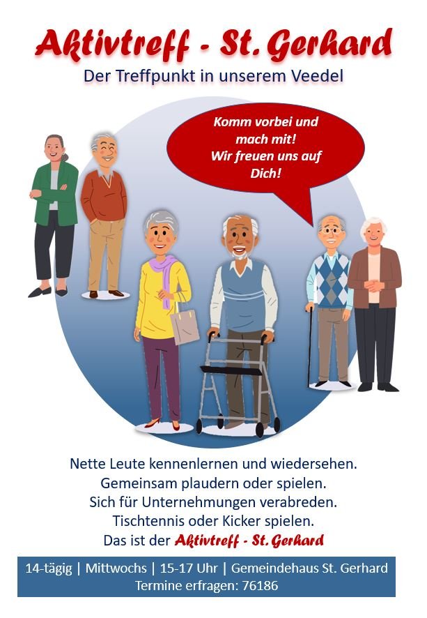 2025 Aktivtreff St. Gerhard-Flyer (c) Katholische Kirchengemeinden in Troisdorf