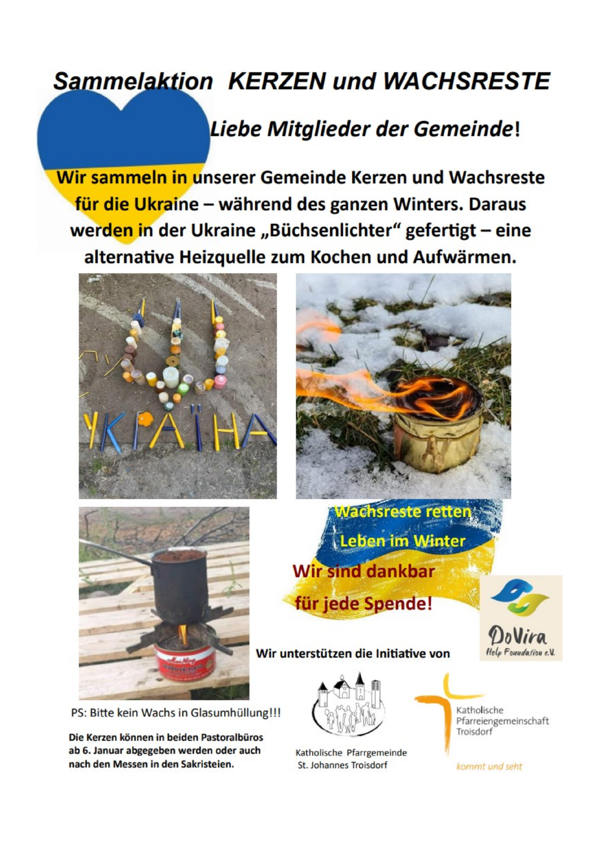 2025 Wachsreste für Ukraine_1 (c) Katholische Kirchengemeinden in Troisdorf