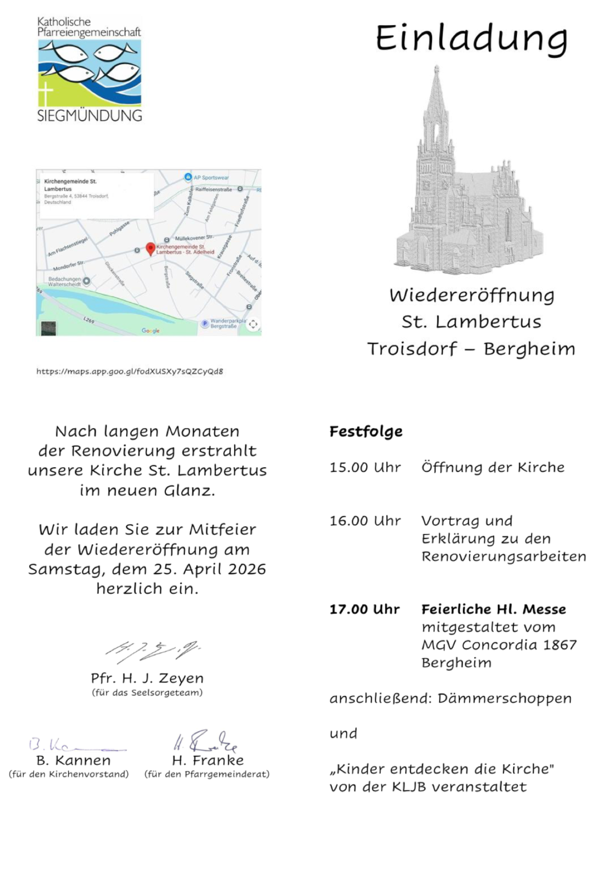 2026-04-25 Wiedereröffnung Bergheim (c) Katholische Kirchengemeinden in Troisdorf