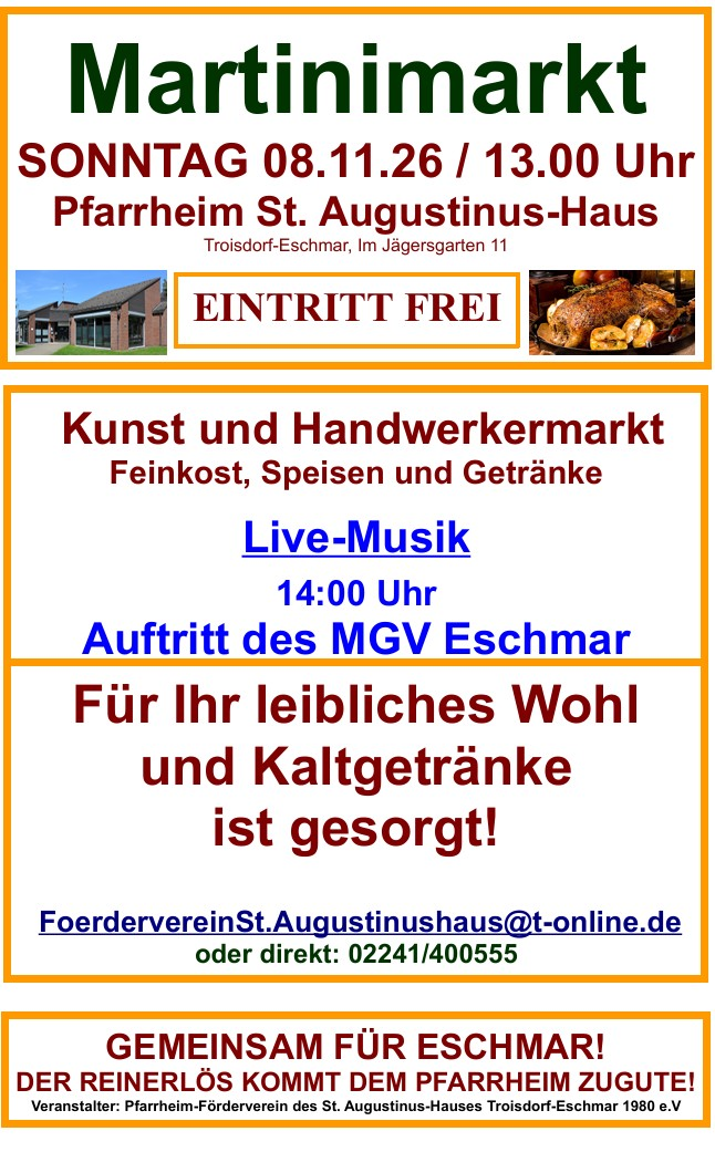 2026-11 Martinimarkt Eschmar (c) Katholische Kirchengemeinden. in Troisdorf