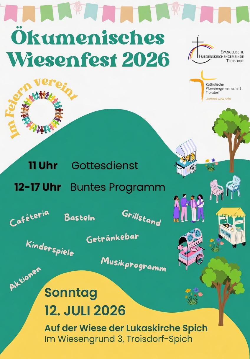 2026 Plakat Wiesenfest (c) Katholische Kirchengemeinden in Troisdorf