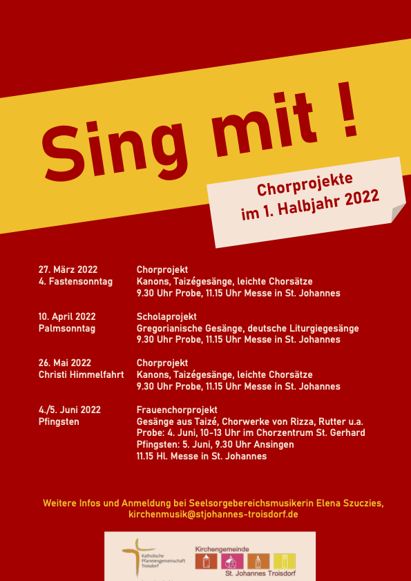 Chorprojekte-2022-1-Plakat (c) Katholische Kirchengemeinden in Troisdorf